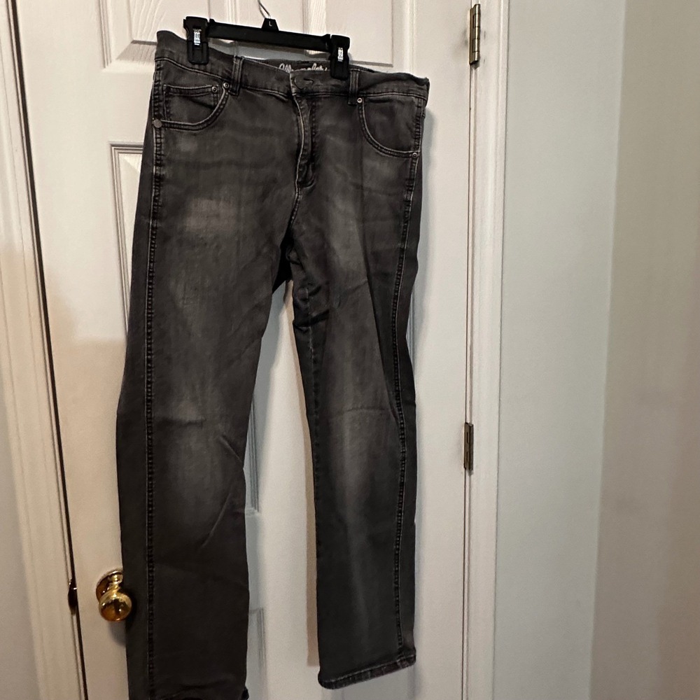 Wrangler Retro Slim Straight Mens Jeans  Grey 88MWZGD 36x34 Stretch Denim‎ - Picture 2 of 10